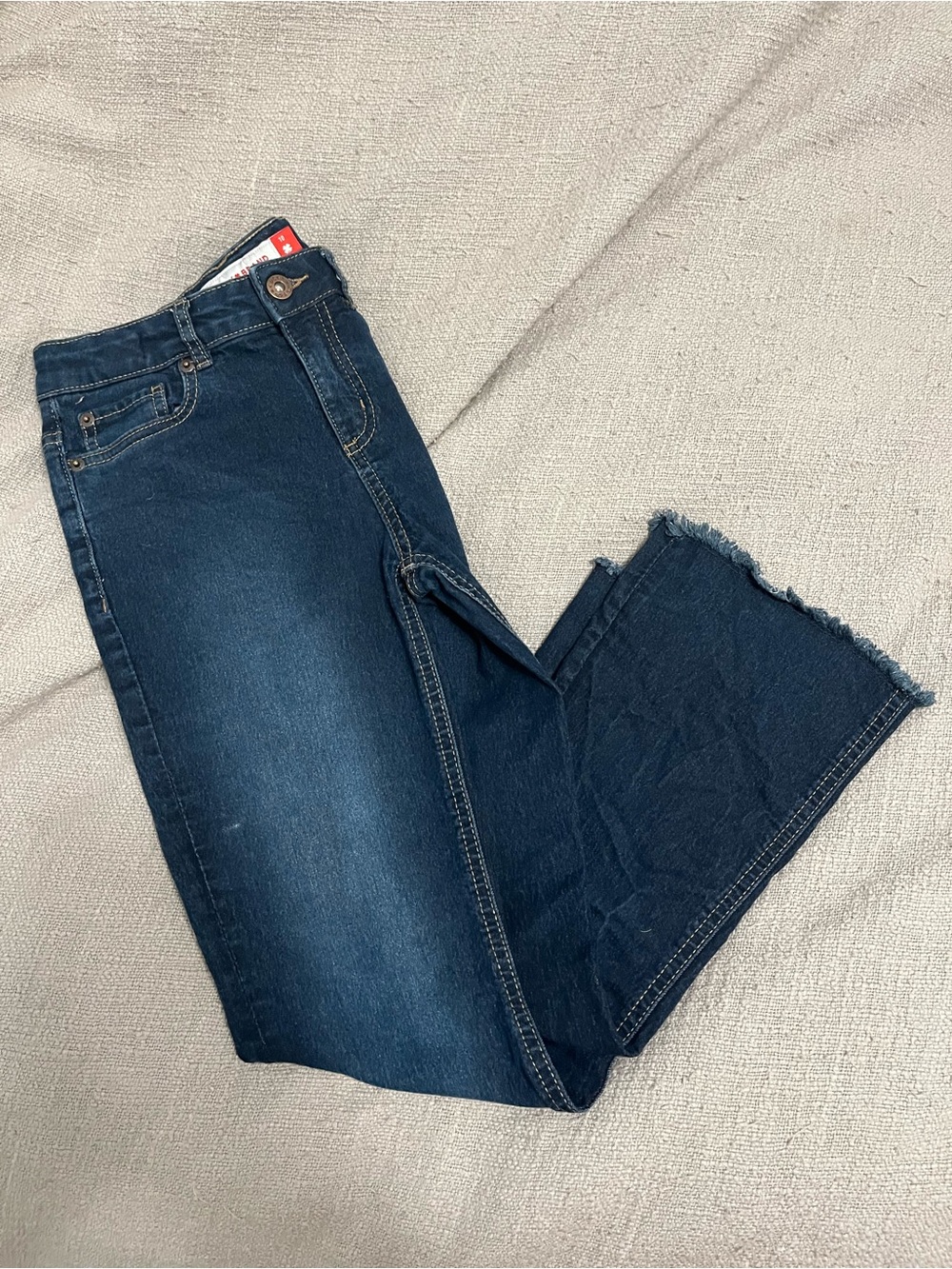Lucky Brand Dark Blue Frayed Hem Jeans